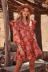 Sammy Marmalade Ruffle Drop Waist Dress